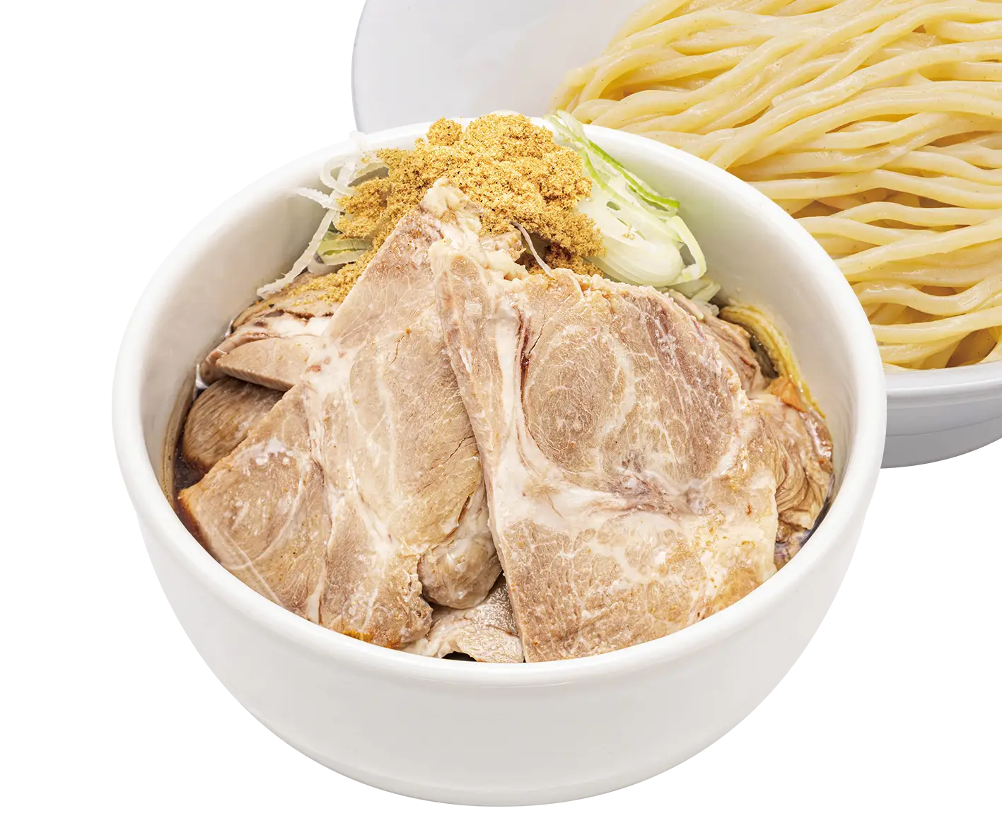肉盛り黒鰹醬油つけそば
