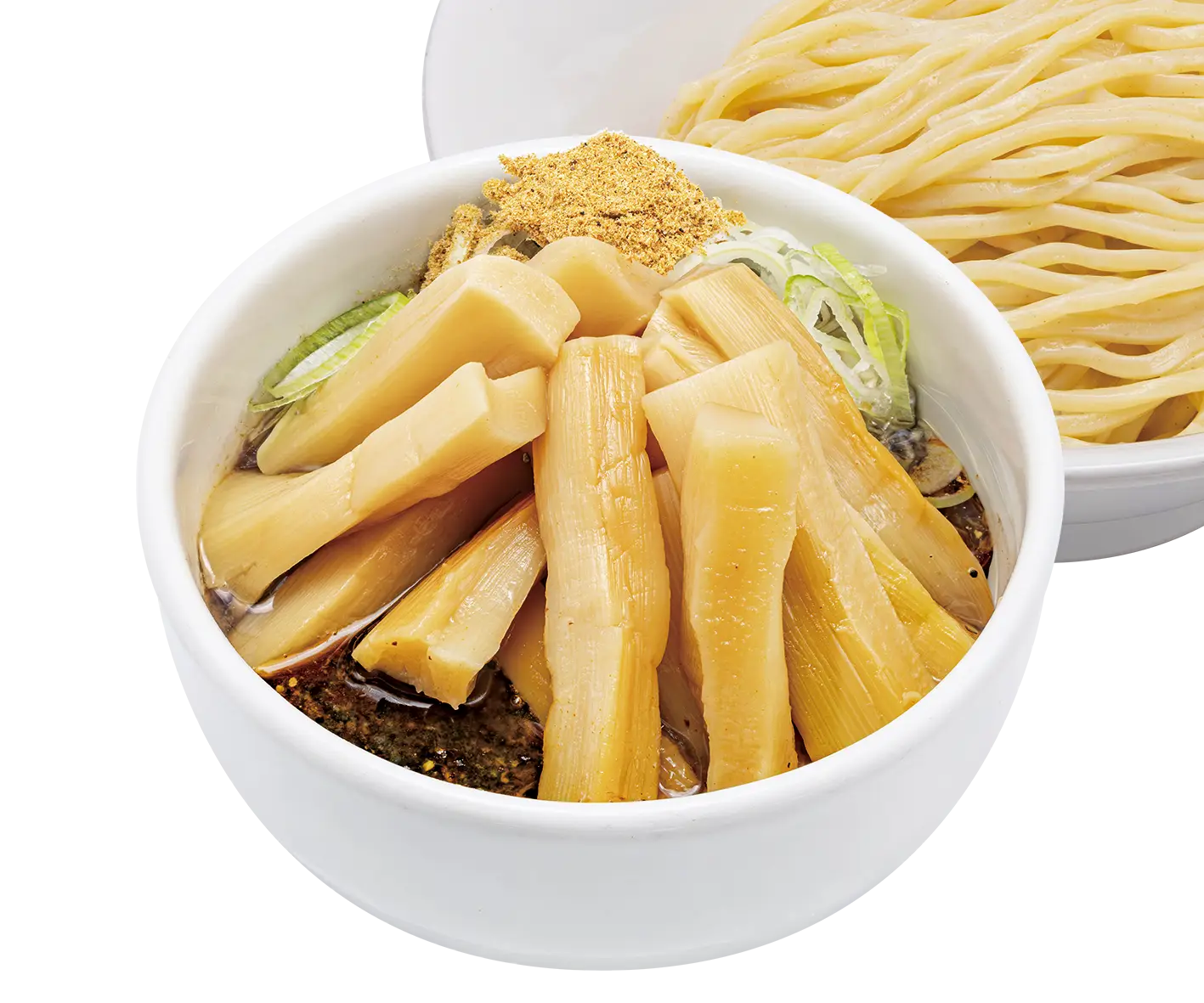 黒鰹醬油つけそば（メンマ盛り）